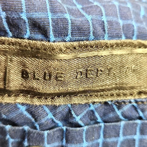 Blue Check PM381 BLUE DEPT. 76 Button-down Shirt (XL) - Picture 11 of 16